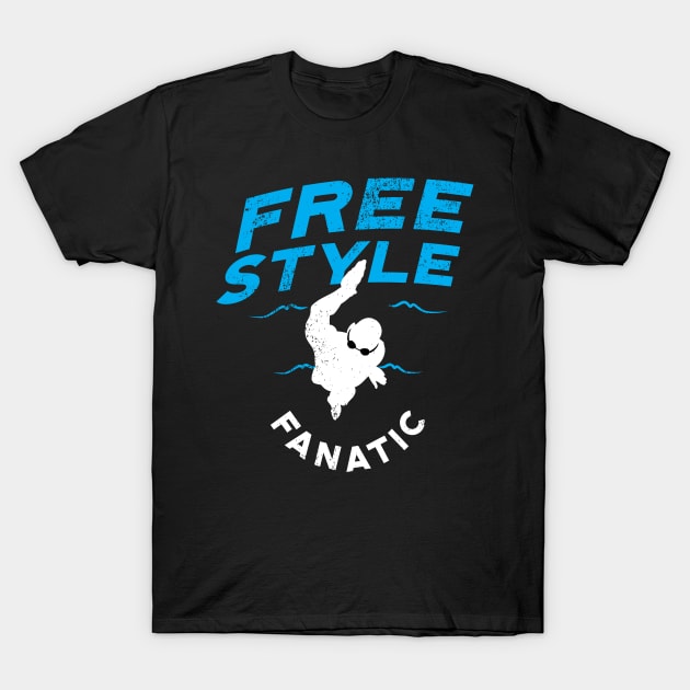 Freestyle Fanatic Swimmer 2 T-Shirt by atomguy